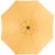 Modern Single Scallop 9 Ft Crank Outdoor Push Button Tilt Umbrella in Yello & White For Sale - Image 3 of 5