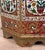Vintage Middle Eastern Meenakari Hammered Tin Footstool Ottoman For Sale - Image 9 of 11