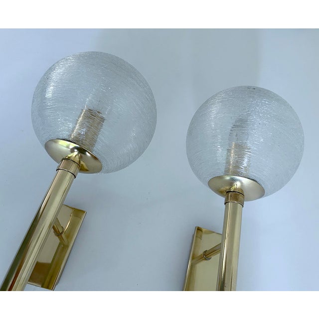 Vintage Brutalist Glass Sconces from Doria Leuchten, Germany, Set of 2 For Sale - Image 12 of 17
