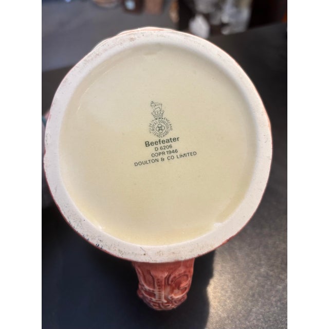 1940s 1940s Royal Doulton English Traditional Style Large Beefeater Toby Mug For Sale - Image 5 of 6