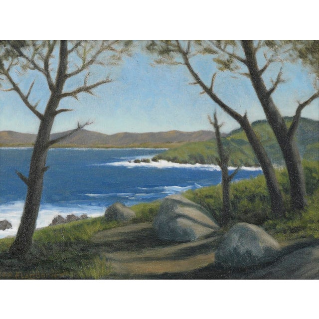 "Sunset Pt. Lobos, CA" Coastal Landscape in Oil on Linen Oil painting of a coastal landscape by Max Flandorfer (American,...