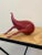 Postmodern Vintage David C. Heaps Red Glazed Porcelain Eggplant With Legs Vessel, Circa 1998 For Sale - Image 3 of 10