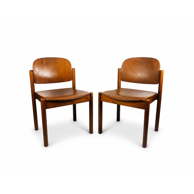 Vintage Chairs in Wood from Kush & Co, 1970s, Set of 2 For Sale - Image 14 of 14