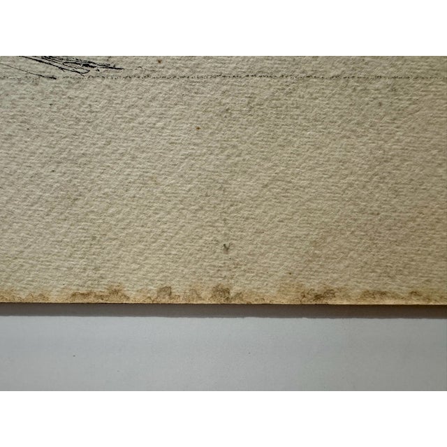 Henry Emil Salloch Original Drawing on Paper City Corner, 1930's For Sale - Image 4 of 6
