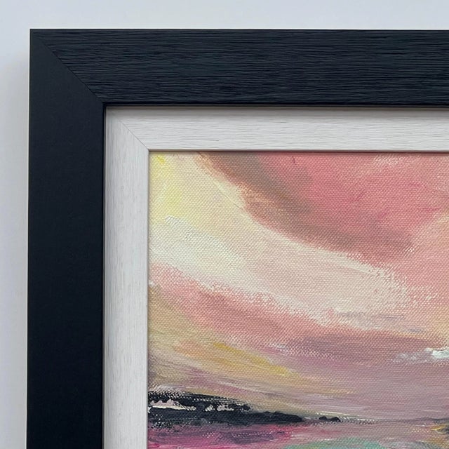 Contemporary Abstract Landscape Seascape Painting With Pastel Shades by Contemporary Artist For Sale - Image 3 of 5