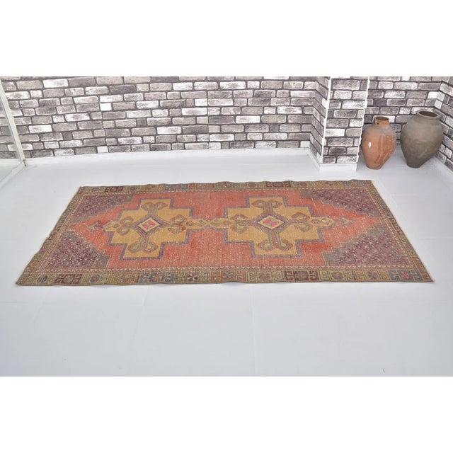 Textile Handknotted Vintage Nomadic Rug For Sale - Image 7 of 10