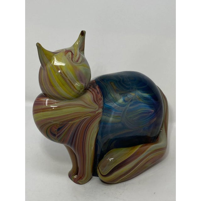 2010s Murano Glass Cat by Zanetti For Sale - Image 5 of 5