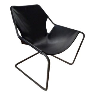 Paulo Mendes Da Rocha for Objekto Paulistano Armchair in Black Leather For Sale