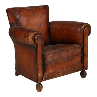 1920s French Club Chair For Sale