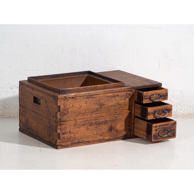 Antique Japanese Paulownia Hibachi, Meiji / Showa Period, 1890-1945, #93 For Sale - Image 5 of 13