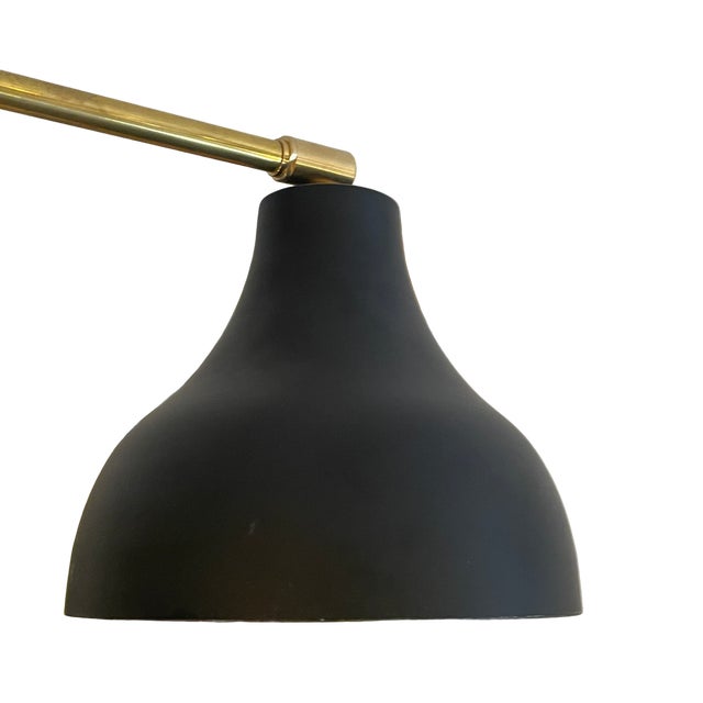 Black Vintage Hanging Lamp from Stilnovo, 1950s For Sale - Image 8 of 9