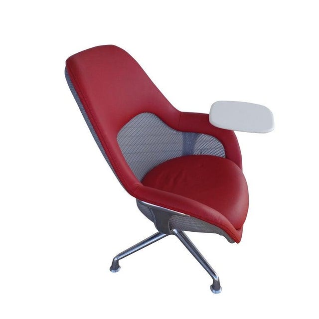 Modern Steelcase I2i Collaborative Ergonomic Dual Swivel Lounge Chair With Tablet For Sale - Image 3 of 12