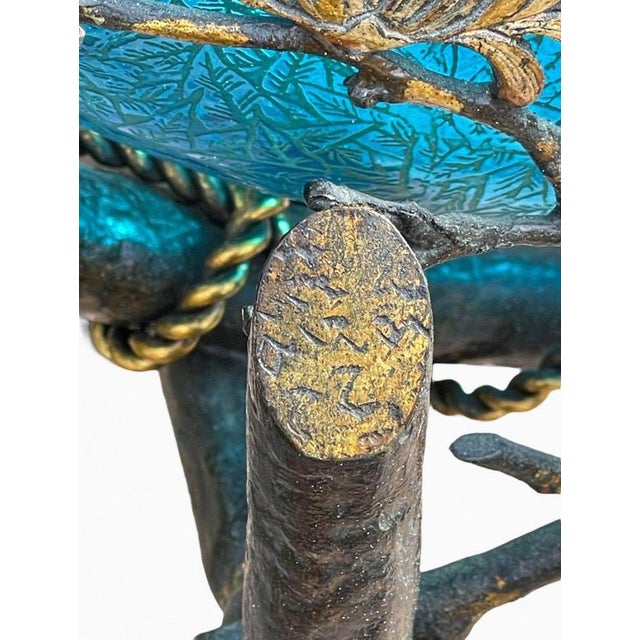 Plant Table in Bronze and Glass For Sale - Image 6 of 12