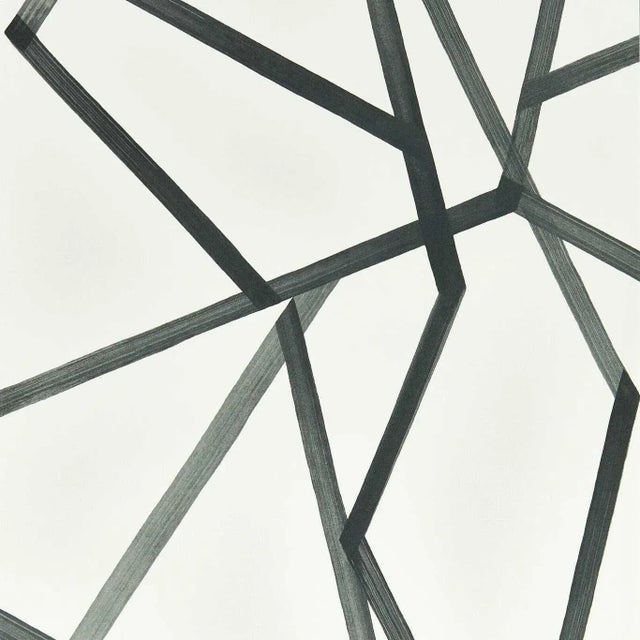 Harlequin Sumi Wallpaper in Pearl/Charcoal For Sale