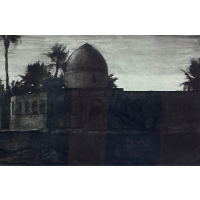 1930s Charles William Cain, Orientalist - Tigris Night (Ezra's Tomb), Ca 1935- Free Shipping For Sale - Image 5 of 13