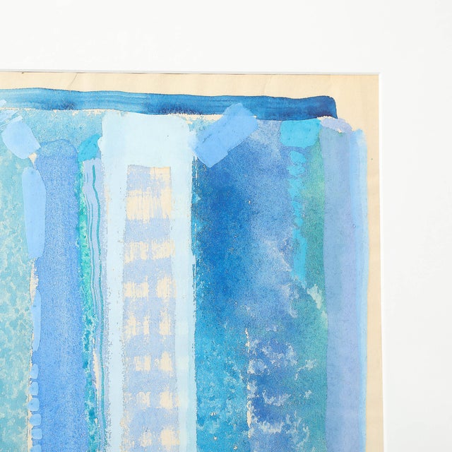 1960s Mid-Century Modernist Watercolor & Gouache Painting by Robert Natkin For Sale - Image 5 of 10