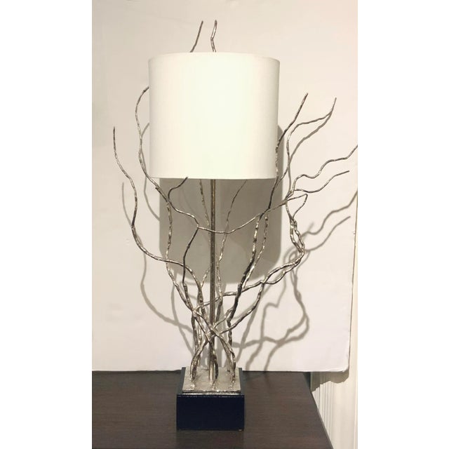 John Richard Modern Silver Finished Metal Sapling Table Lamp For Sale In Atlanta - Image 6 of 6