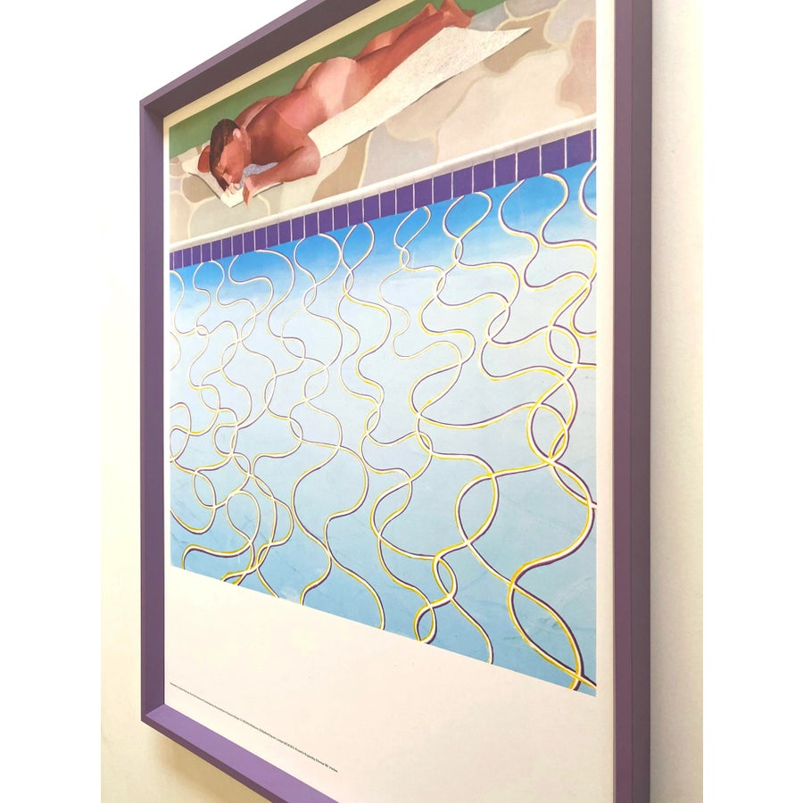 David Hockney Vintage 1970 Lithograph Print Framed Pop Art