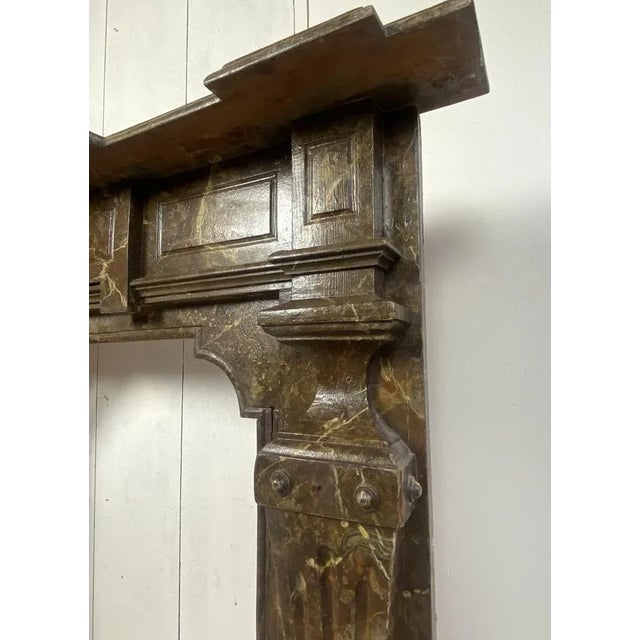 Antique Wooden Fireplace Mantle, 1900s For Sale - Image 17 of 18