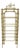 Mid 20th Century Hollywood Regency Faux Bamboo Chinese Chippendale Pagoda Gold Etagere Bookcase For Sale