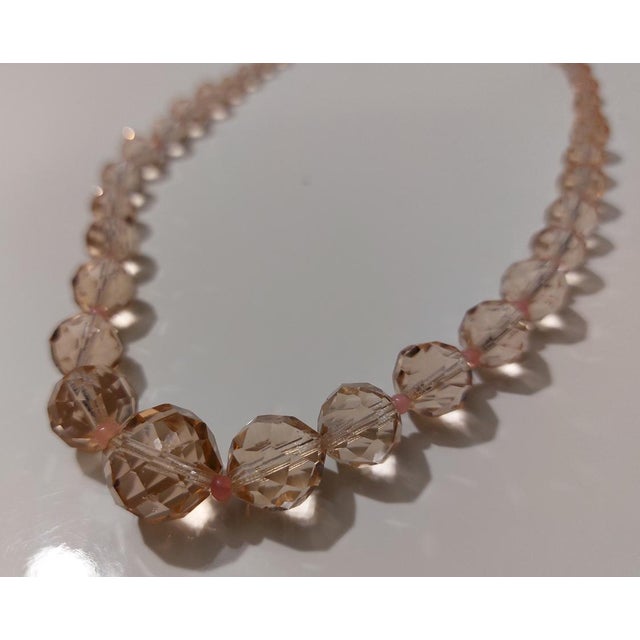 Vintage Swarovski Crystal Necklace with Pink Topaz, 1960s For Sale - Image 4 of 8