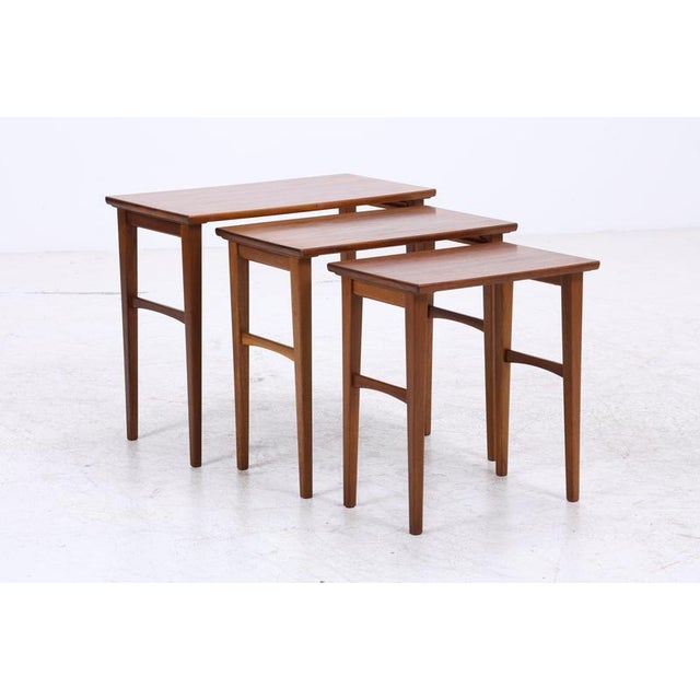 2000 - 2009 Mid-Century Nesting Tables, Set of 3 For Sale - Image 5 of 13