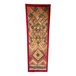 Mid 20th Century Colorful Hand-Embroidered Runner For Sale
