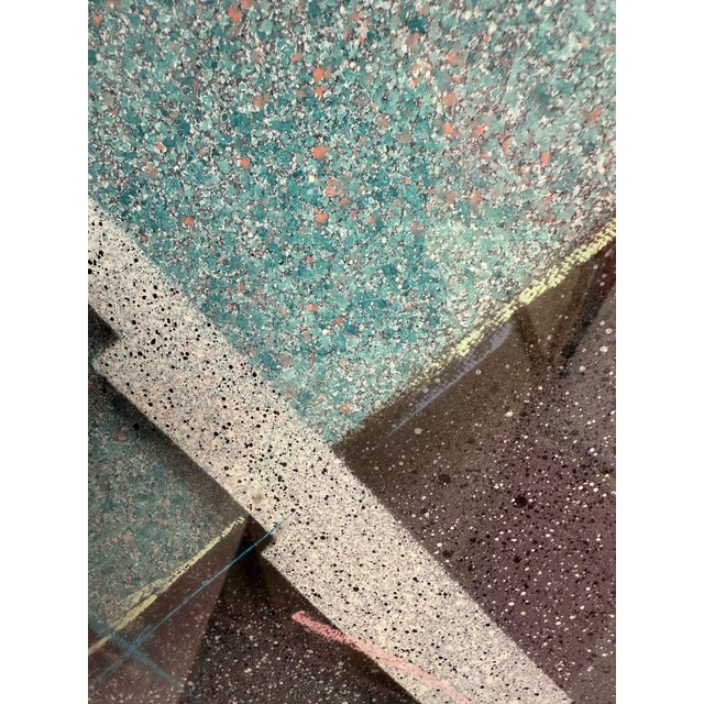 Original 80s Post Modern Memphis Pointillism/ Pointelle Art by Alfie Kohn (Signed) For Sale - Image 6 of 10