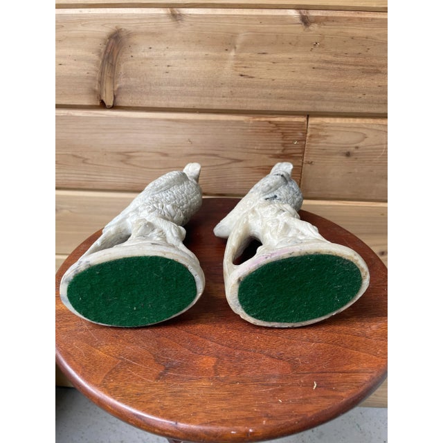 Stone Vintage Holland Mold Cast Marble Parrots - Pair For Sale - Image 7 of 10