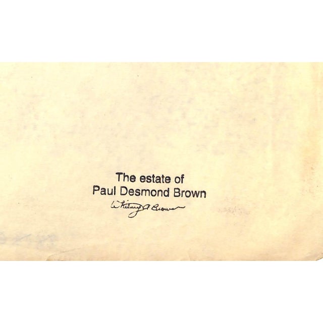 Art Sz: 11"H x 8 3/8"W 1944 Provenance stamp on verso: The Estate of Paul Desmond Brown *Book sold separately*
