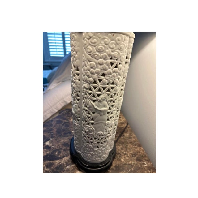 Early 20th Century Blanc De Chine Table Lamp For Sale - Image 10 of 12