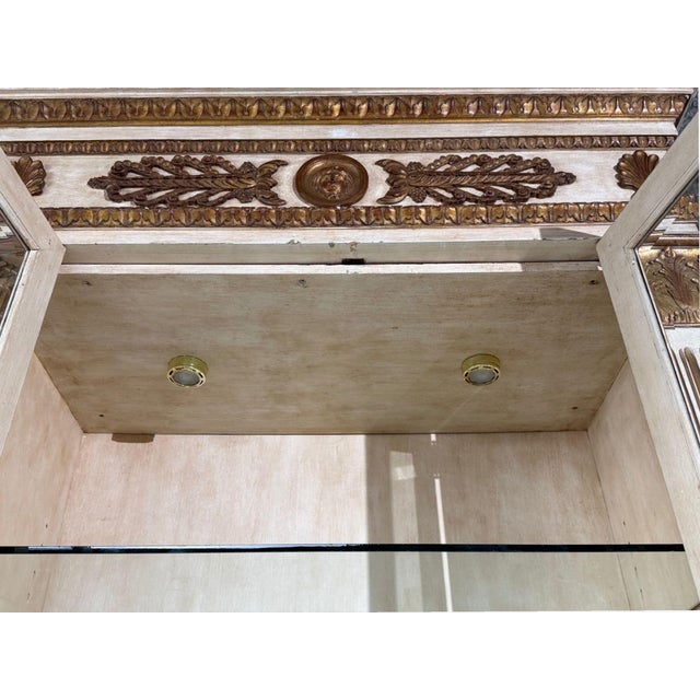 French Regency, Monumental Bookcases, Cream Painted Wood, Gilt, France, 19th C. For Sale - Image 18 of 18