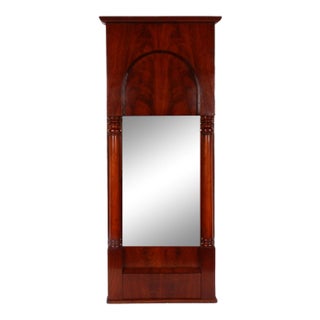 Austrian Biedermeier Mahogany Pier Mirror For Sale