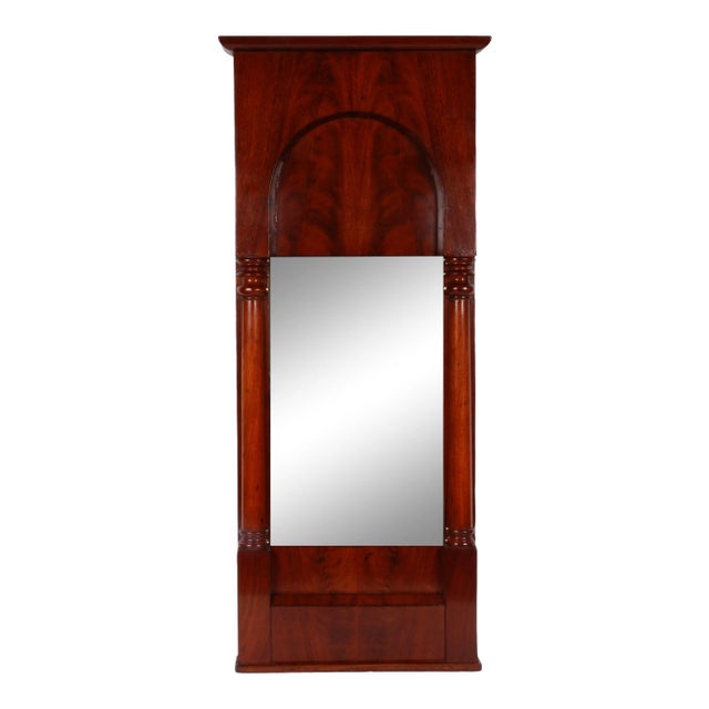 Austrian Biedermeier Mahogany Pier Mirror For Sale