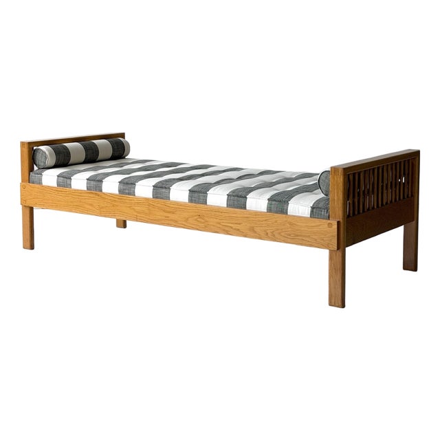 11980s Studio Made Striped Daybed Attributed to Charles Webb For Sale