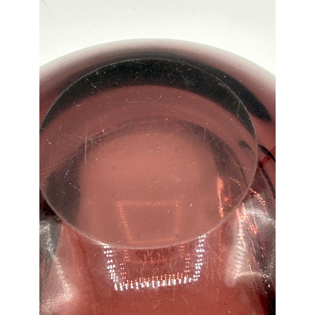 MCM Murano Sommerso Glass Geode Catchall For Sale - Image 12 of 14