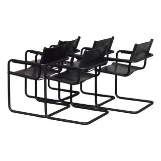 Cantilever Chair in Leather by Mart Stam for Linea Veam, Italy, 1970s For Sale