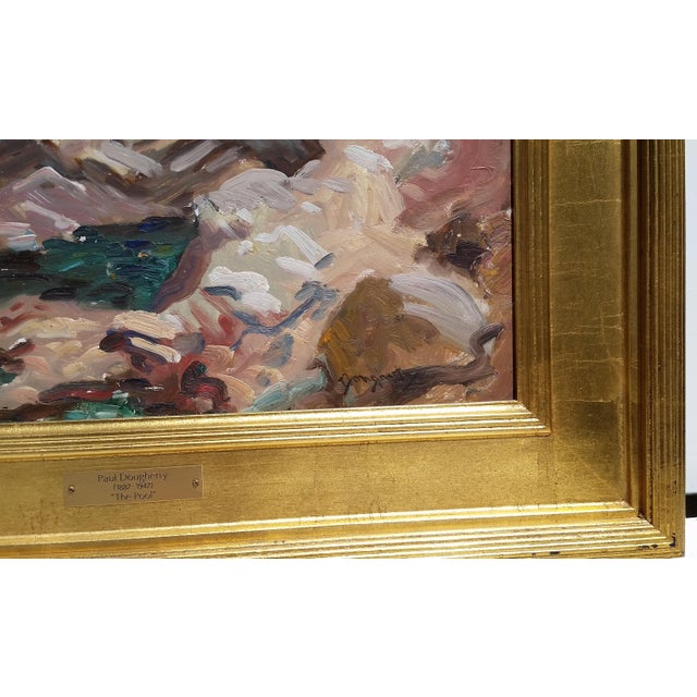 1930s 1930s Painting "The Pool" by Paul Dougherty Impressionist Oil on Board For Sale - Image 5 of 7