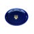 Mid-Century Modern Vintage Hotel Des Bergues Geneva Switzerland Cobalt Blue Catchall Vide Poche For Sale - Image 3 of 7