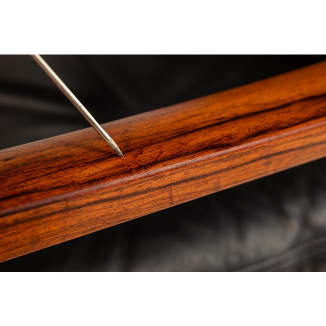 Mid-Century Danish Modern Model 806 Lounge Chair in Rosewood & Leather Attributed to Fredrik Kayser for Vatne Møbler, Norway, C. 1960s For Sale - Image 13 of 18