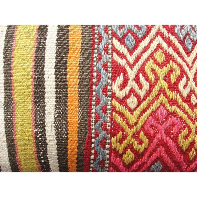 1970s Decorative Throw Kilim Pillow Cover For Sale - Image 5 of 9
