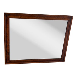 Vintage Wooden Mirror For Sale