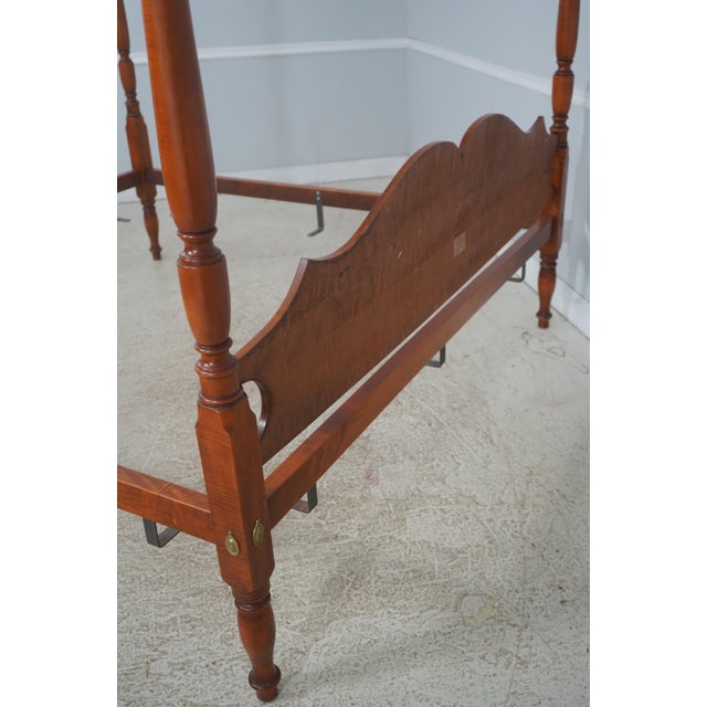 Eldred Wheeler King Size Tiger Maple Poster Bed For Sale - Image 15 of 16