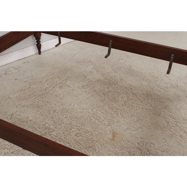 Bench Made Custom Cherry Queen Size Country Poster Bed For Sale - Image 9 of 17