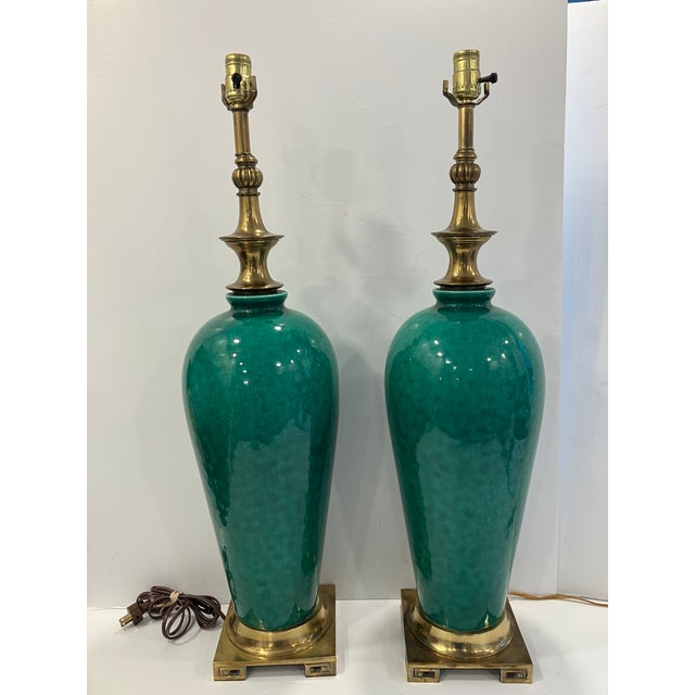 1980s Overscale Midcentury Lamps - a Pair For Sale - Image 9 of 11