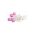 1960s Agl Certified No Heat Ceylon Pink Sapphire and Diamond Platinum Floral Brooch For Sale - Image 5 of 8