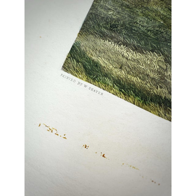 1883 g.p. McQueen English Fox Hunting “Full Cry” Hand Colored c.r. Stock Engraving Artwork For Sale - Image 10 of 12