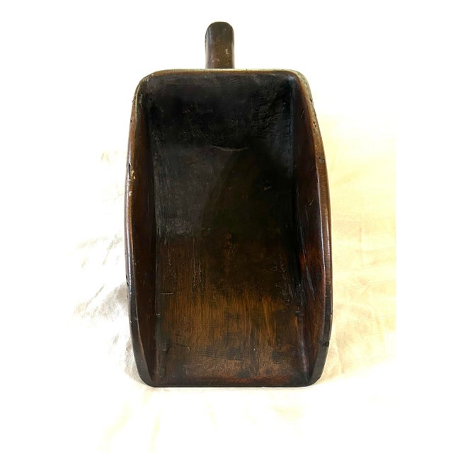 1800s Extra Large, Primitive, Wooden, Rustic Hand-Made Grain Scoop For Sale - Image 4 of 7