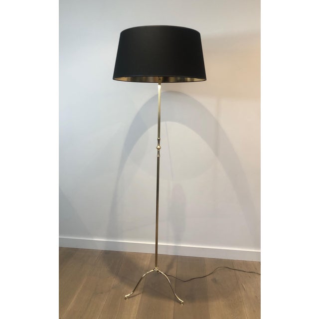 1940s Neoclassical Style Brass Floor Lamp in the style of Maison Jansen For Sale - Image 6 of 12