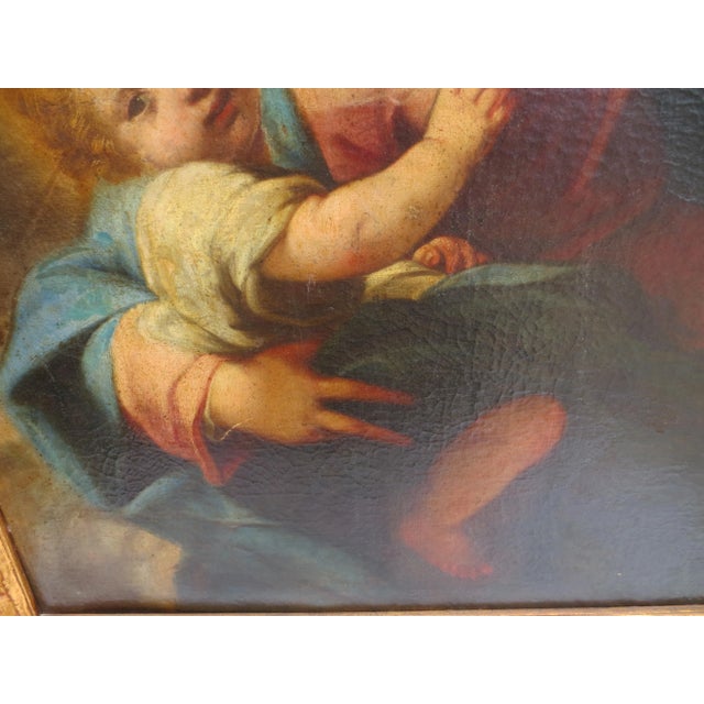 Italian 19th Century Italian Madonna and Child Painting For Sale - Image 3 of 14